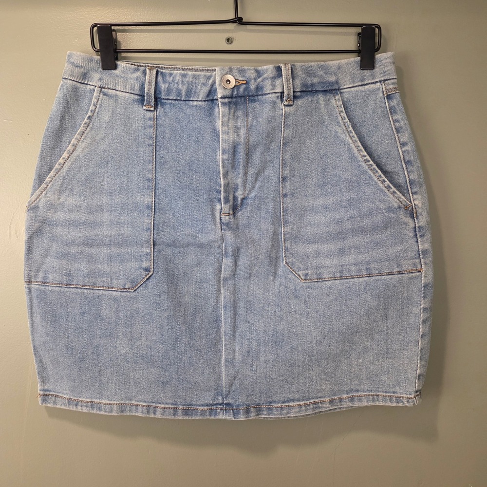 Sanctuary Denim Mini Skirt Women's Size 30 Light Wash Jean Skirt